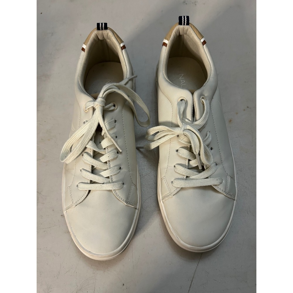 Nautica‎ Mens Fashion Sneakers Cream Off White Low Top Lace Up Casual Shoes